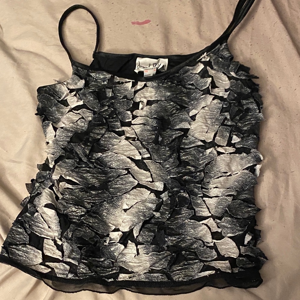 Joseph Ribkoff Black and Gray Textured Camisole